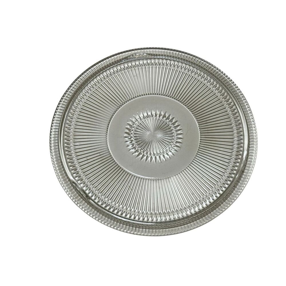 Anniversary Clear By Jeannette Glass Co Cake Plate No Dome